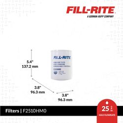 Fill-Rite Nickel Plated Hydrosorb Spin-On Filter 25 gpm