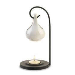 Fragrance Foundry Tear Drop 7.625 in. H White Ceramic Oil Warner