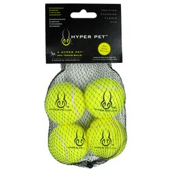 Hyper Pet For Dog Green Rubber Mini Tennis Balls Medium 4 pk