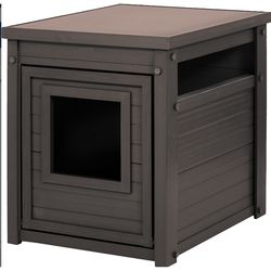DogiPot Wood/Polyfiber Espresso Litter Box 1 pk