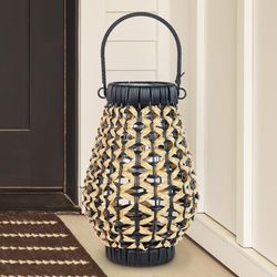 Exhart 12 in. Plastic Black Lantern