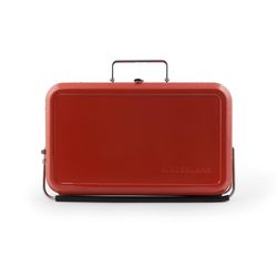 Kikkerland 6 in. Charcoal Portable Grill Red