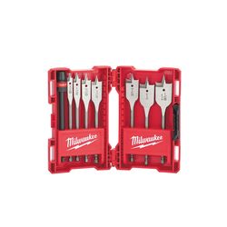 Milwaukee Quik-Lok 6 in. L Flat Boring Auger Bit Set Carbon Steel 8 pc