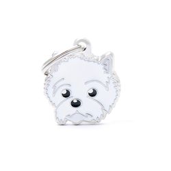 MyFamily Friends White West Highland Terrier Metal Dog Pet Tags