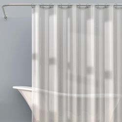 Zenna Home 78 in. H X 70 in. W Frosted Shower Curtain Liner PEVA