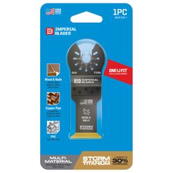Imperial Blades One Fit 1-1/4 in. L Titanium-Coated Bi-Metal Storm Oscillating Saw Blade 1 pk