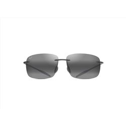 Maui Jim Breakwall Sunglasses Unisex Shiny Transparent Light Gray Frame Neutral Gray Lens Polarized