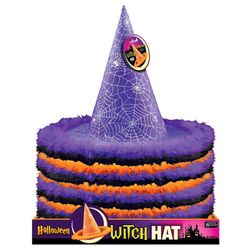 Magic Seasons Halloween Spiderweb Witch Hat 1 pk (RANDOM COLOR)