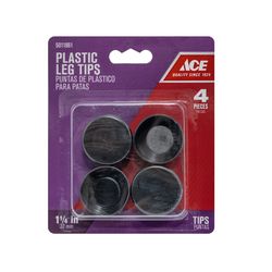 Ace Plastic Leg Tip Black Round 1 pk