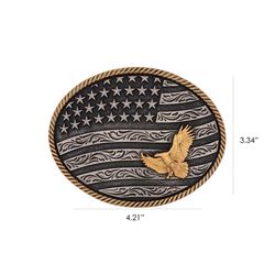 Montana Silversmiths Freedom's Majesty Attitude Black/Silver Belt Buckle