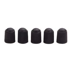 Custom Accessories Black Valve Caps 5 pk