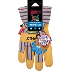 Kinco Unisex Outdoor Knit Wrist Work Gloves Gray Youth 1 pair