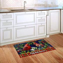 Briarwood Lane 30 in. W X 18 in. L Multi-Color Cardinal and Holly Polyester Door Mat