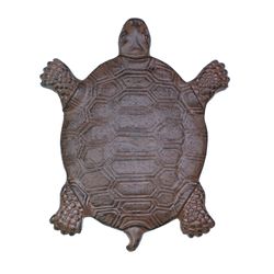 Summerfield Terrace Brown Cast Iron 0.5 in. H X 12.6 in. L X 12.2 in. W Turtle Stepping Stone