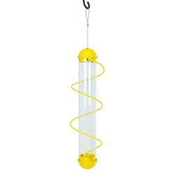 Songbird Essentials Finch 1.5 lb Metal/Plastic Sprial Tube Bird Feeder 18 ports