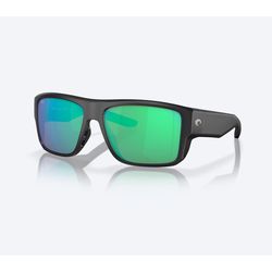 Costa Taxman Sunglasses Black Frame Green Lens Polarized Blue Light Blocking