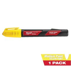 Milwaukee INKZALL Yellow Medium Tip Liquid Paint Marker 1 pk