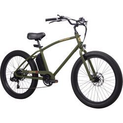 Retrospec Chatham Rev 3 Unisex Electric Beach Cruiser Matte Olive Drab