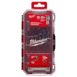 Milwaukee Red Helix Assorted in. Cobalt Drill Bit Set 3-Flat Shank 1 pk