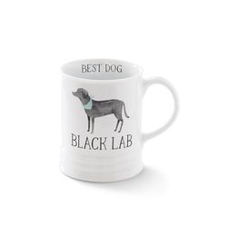 Pet Shop by Fringe Studio Julianna Swaney 12 fl. oz. White BPA Free Black Lab Mug
