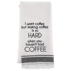 Karma Milo Black/White Cotton Coffee Tea Towel 1 pk