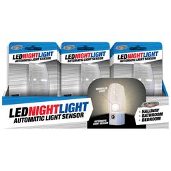 Blazing LEDz 6.25 in. H X 1.5 in. L Clear/White Ceramic/Plastic Night Light