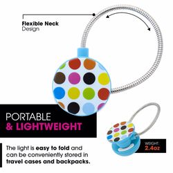 WITHit French Bull Multicolored LED Book Reading Light CR2032 Battery