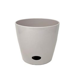 Bamboo Blooms 6.5 in. H X 7 in. D Natural Fiber Flower Pot Cream