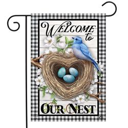 Briarwood Lane Welcome to our Nest Garden Flag 12.5 in. W X 18 in. L