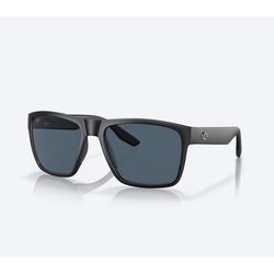Costa Paunch XL Sunglasses Men's Matte Black Frame Gray 580P Lens Polarized