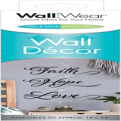 WallWear 1.5 in. H X 9.25 in. L Vinyl Wall Decor