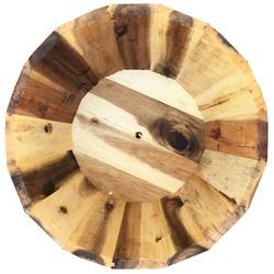 Real World Products 7 in. H X 11.5 in. W X 11.5 in. D Wood Traditional Planter Natural