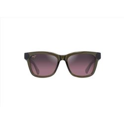 Maui Jim Hanohano Sunglasses Unisex Shiny Trans Green Frame Maui Rose Lens Polarized