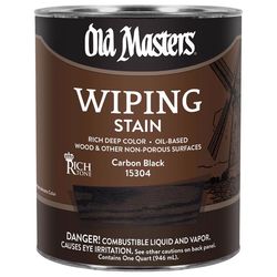 Old Masters Semi-Transparent Carbon Black Oil-Based Wiping Stain 1 qt
