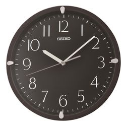 Seiko Kuota 1.65 in. W Indoor Classic Analog Wall Clock Glass/Plastic Black/White