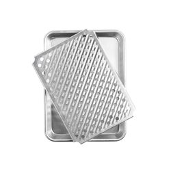 Nordic Ware Aluminum Baking Sheet with Cooling Rack 12.1 in. Silver