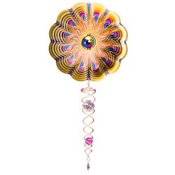 Spinfinity Designs Multi-color Stainless Steel 6.5 in. Gazing Sun Mini Set Outdoor Spinner