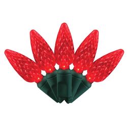 Celebrations LED C6 Red 5 ct Replacement Christmas Light Bulbs