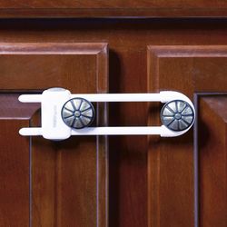 Toodleroo North States White Plastic Cabinet Locks 3 pk