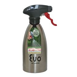 Evo Stainless Steel/Black Stainless Steel Oil Sprayer 16 oz