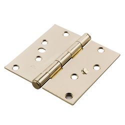 Ace 4 in. L Bright Brass Residential Door Hinge 3 pk