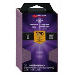 3M Pro Grade Precision 4-1/2 in. L X 2-7/8 in. W X 1 in. 120 Grit Fine Dual Angle Sanding Sponge