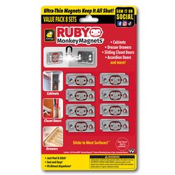 BulbHead Ruby Monkey Magnet Door & Drawer Closures 8 pk