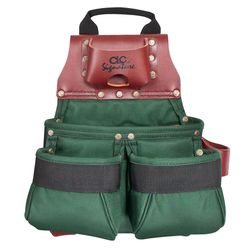 CLC Signature Elite 3 pocket Ballistic Nylon Tool and Nail Belt 12 in. L X 17 in. H Green