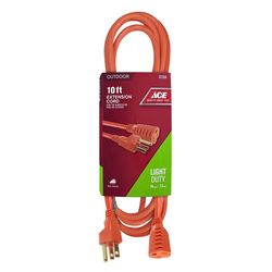 Ace Indoor or Outdoor 10 ft. L Orange Extension Cord 16/3 SJTW