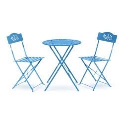 Alpine 3 pc Blue Steel Bistro Set