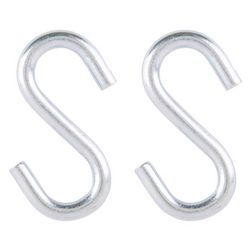 Ace Medium Zinc-Plated Silver Steel 3 in. L S-Hook 230 lb 2 pk