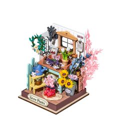 Robotime Dreaming Terrace Garden Craft Kit Multicolored 72 pc