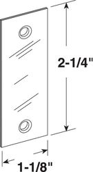 Prime-Line Gray Steel Edge Filler Plate 1 pk