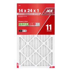 Ace 14 in. W X 24 in. H X 1 in. Synthetic 11 MERV Pleated Air Filter 1 pk